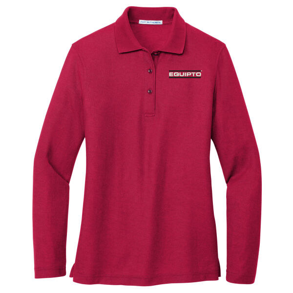 Ladies Long Sleeve Silk Touch™ Polo Thumbnail